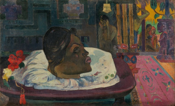 Paul Gauguin, Arii Matamoe (The Royal End), 1892, Oil on coarse fabric, 45.1 x 74.3 cm, The J. Paul Getty Museum, https://en.wikipedia.org/wiki/File:Paul_Gauguin_(French_-_Arii_Matamoe_(The_Royal_End)_-_Google_Art_Project.jpg